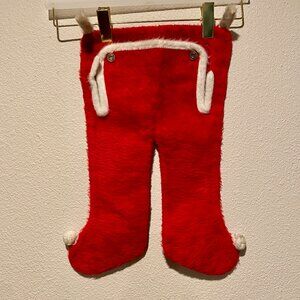 Vintage Santa Pants Wall‎ Decor Christmas Fuzzy Red Holiday Decoration